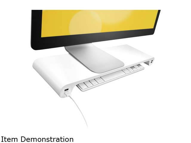 Quirky PSPBP-WH01 Spacebar POP Monitor Stand and 6-Port USB Hub