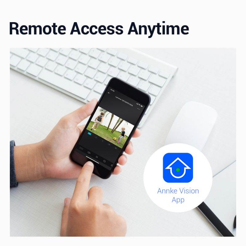 ANNKE 1080p Wired Security Cameras System with 100FT night vision and 8CH 5MP Lite DVR