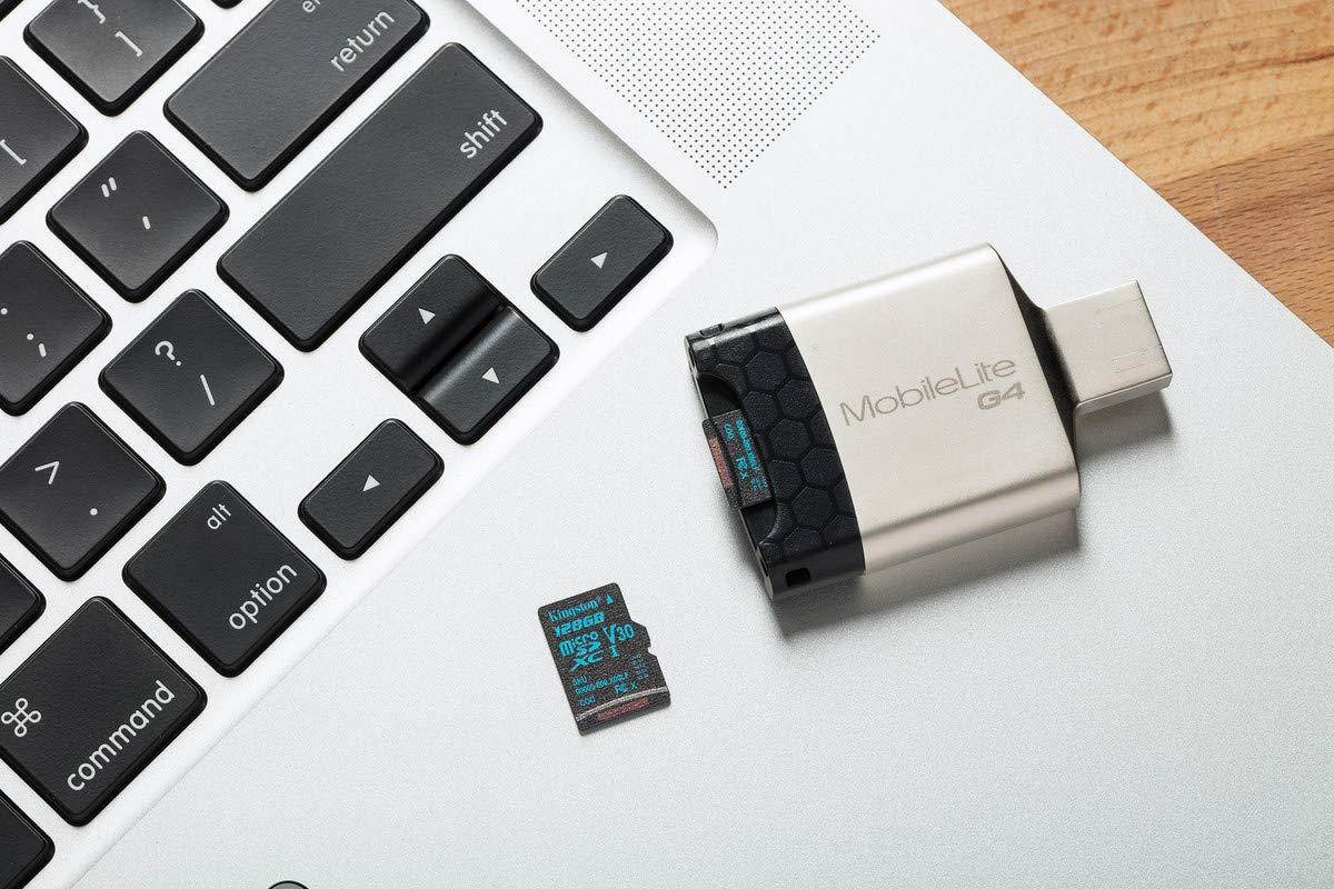 Kingston Canvas Go! 128GB microSDXC Class 10 microSD Memory Card UHS-I 90MB/s R Flash Memory Card Adapter (SDCG2/128GB)