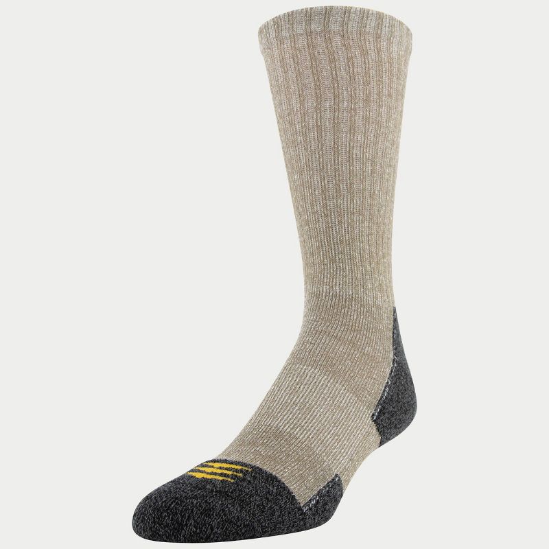 PowerSox Men's Workwear 6pk Crew Athletic Socks - Peacoat/Khaki 6-12.5