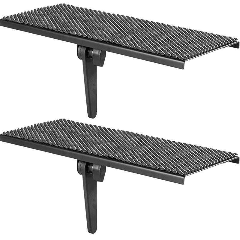 TV Top Shelf 12 inch Flat Panel Mount for Streaming Devices, Media Boxes, Speakers and Home Decor (TSH001-2), 2 Packs, Black