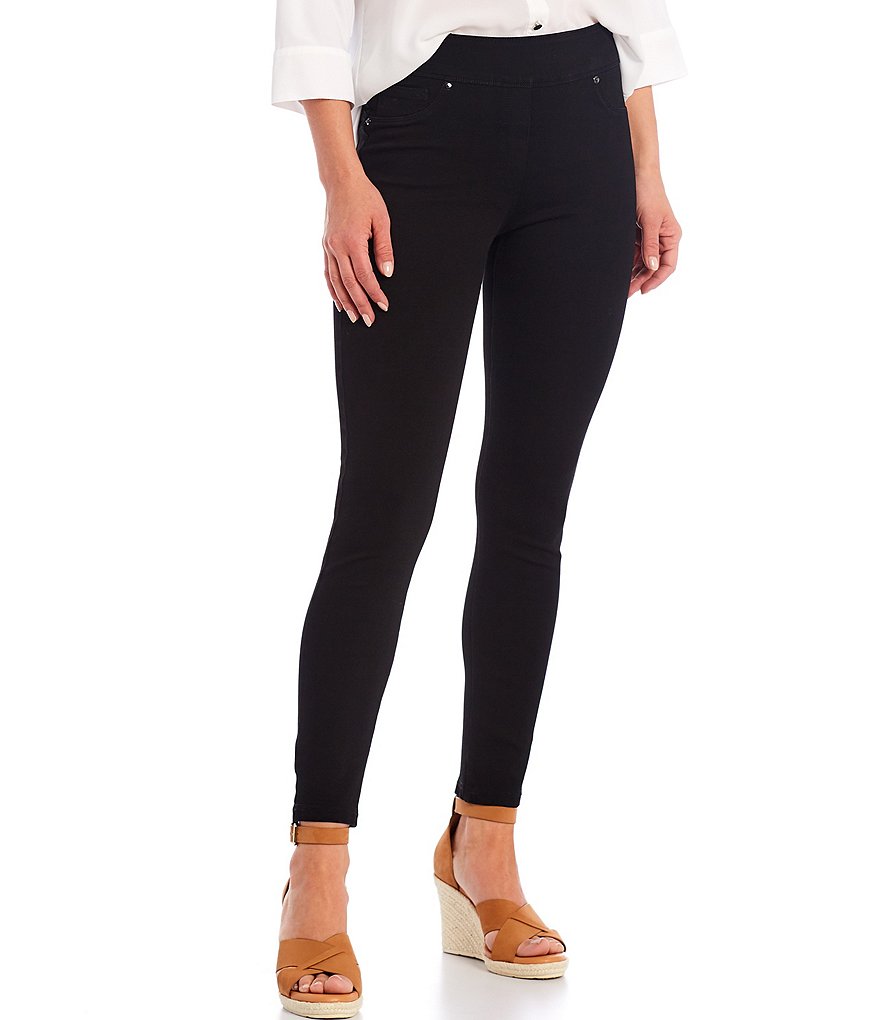 Slim Factor by Investments Classic Waist Denim Ankle Pants