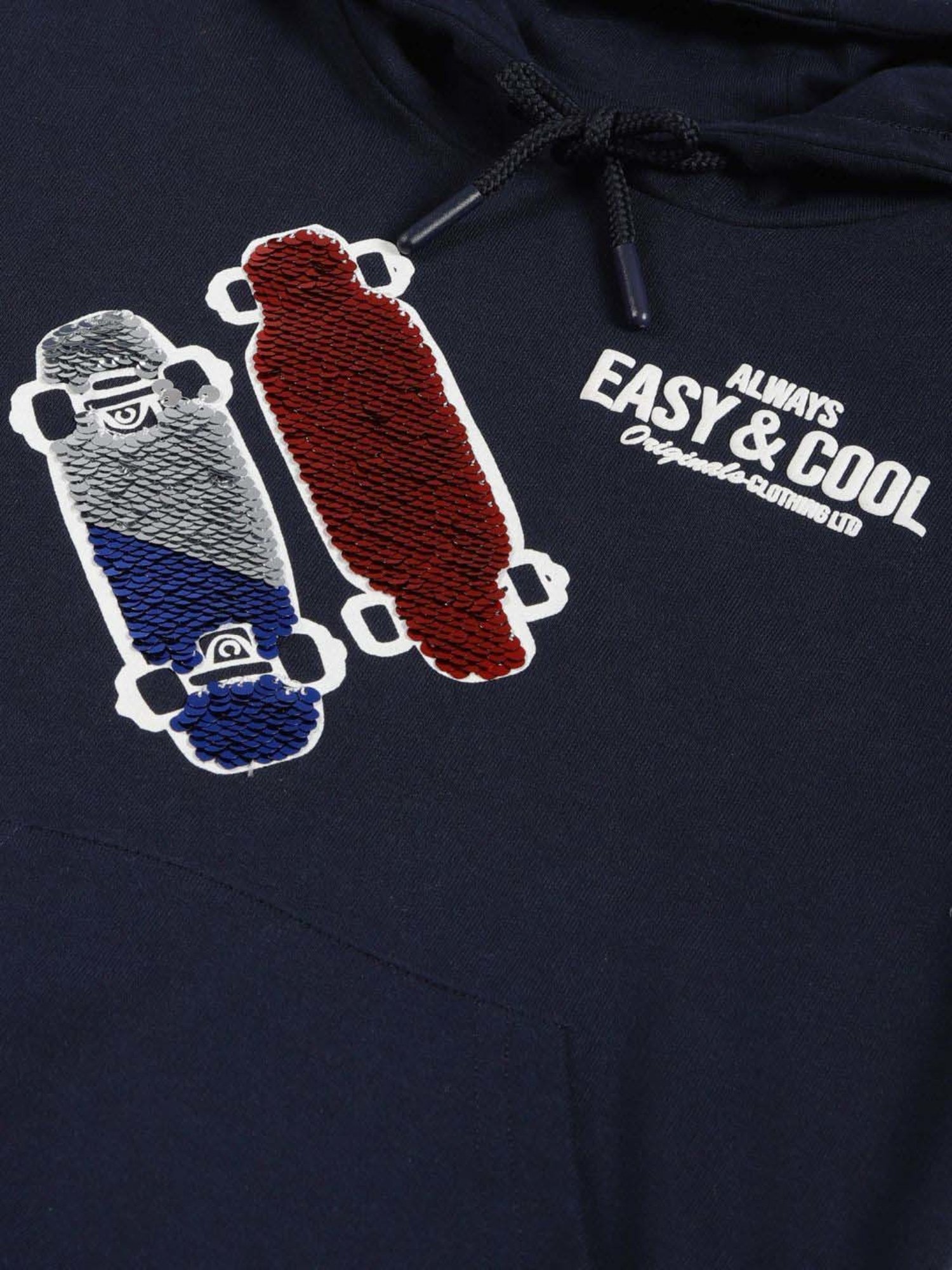 Allen Solly Junior Orange Cotton Regular Fit Full Sleeves Sweatshirt