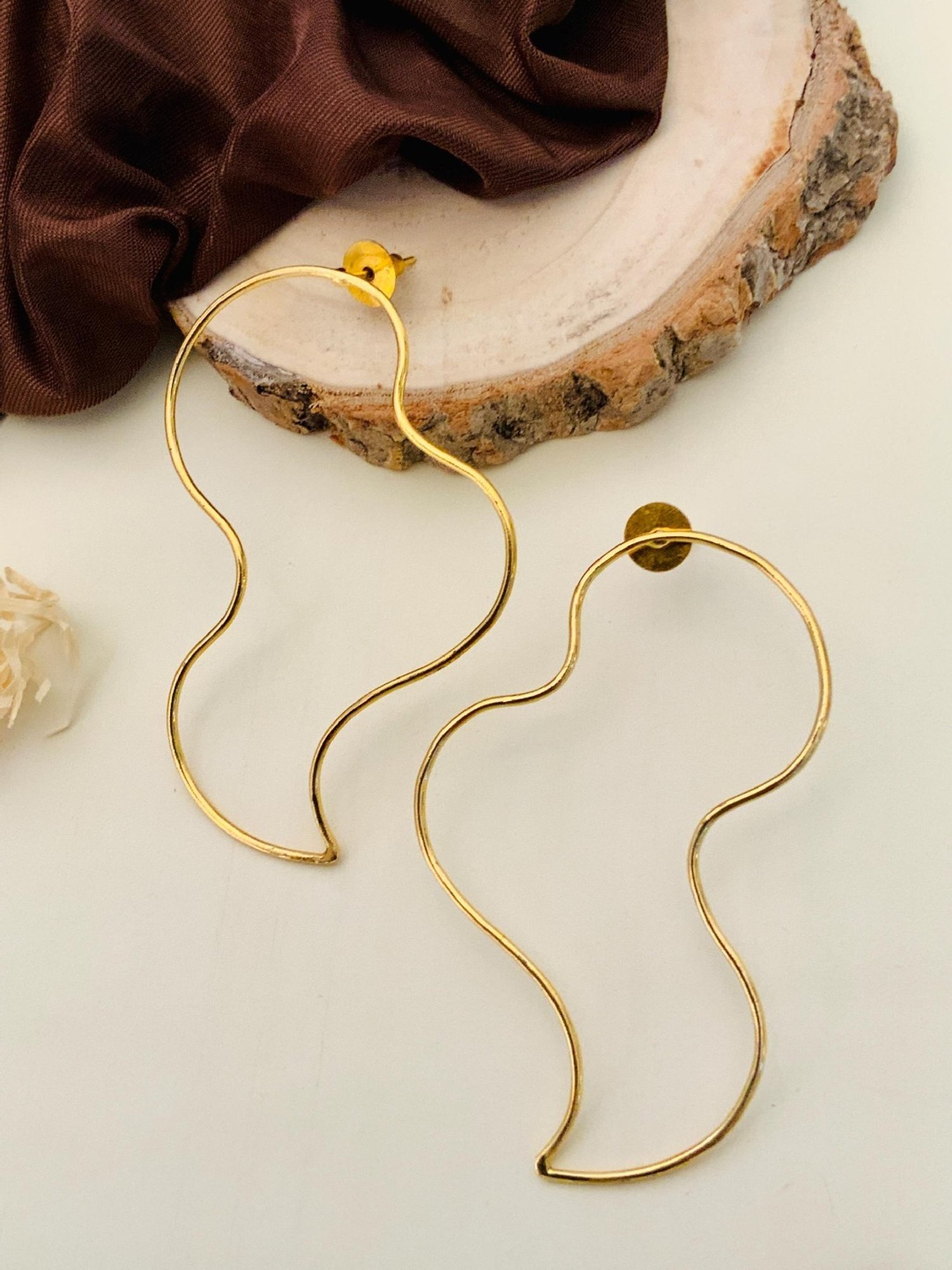 Abdesigns Classic Gold-Plated Stud Earrings