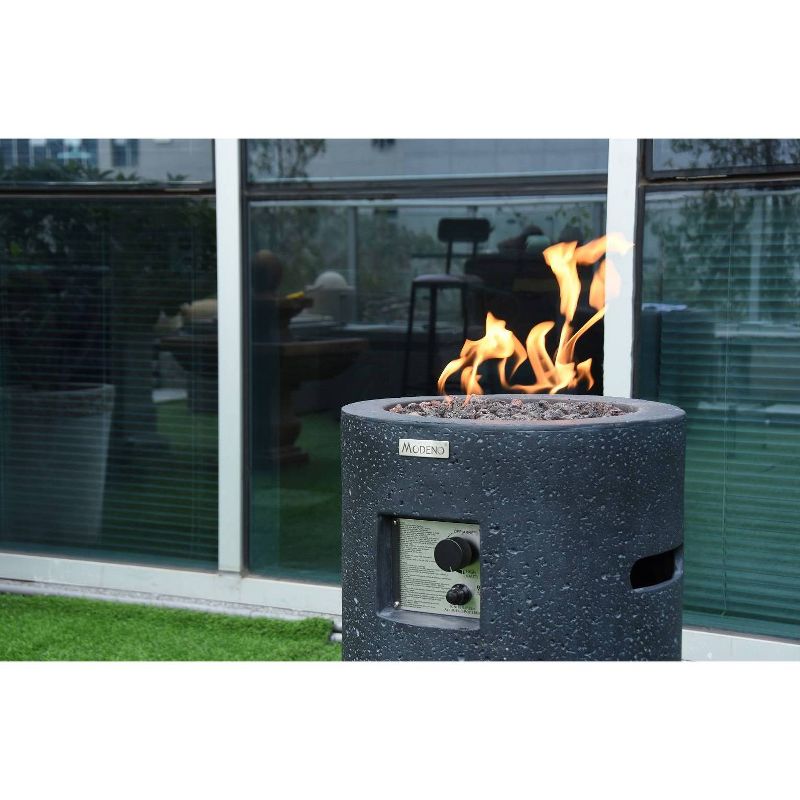 Lava Tube 18" Outdoor Fire Pit Propane Table Backyard Patio Heater - Elementi