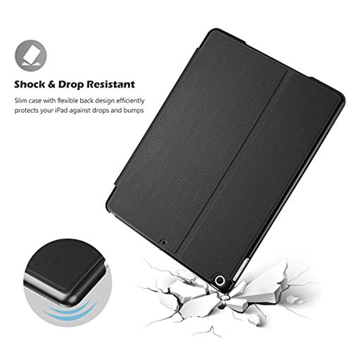 ProCase iPad 10.2 Case 2020 iPad 8th Generation / 2019 iPad 7th Generation Case Bundle with Leather Stand Folio Cover Case with Multi-Angle Viewing and Pencil Holder for 10.2" iPad 8th Gen / 7th Gen