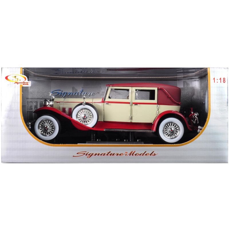 1930 Packard LeBaron Cream and Red 1/18 Diecast Model Car by Signature Models