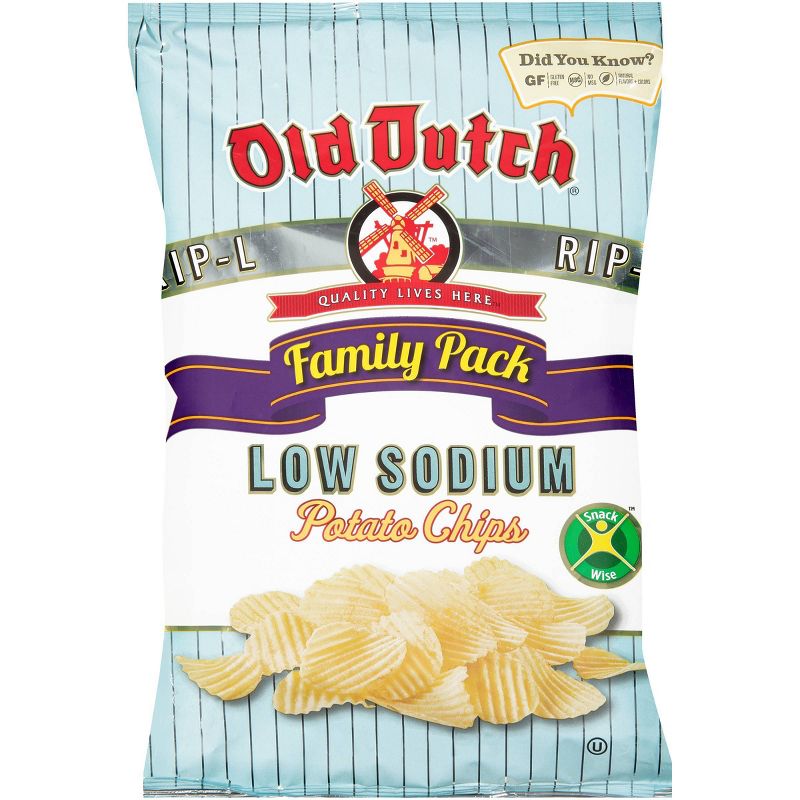 Old Dutch Family Pack Rip-L Low Sodium Potato Chips - 9.5oz