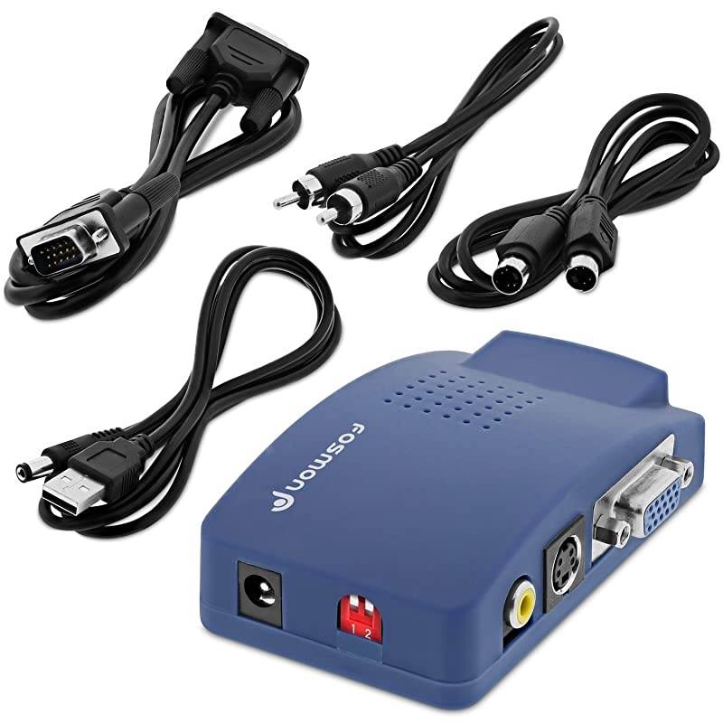 VGA To RCA Adapter Composite AV S Video To VGA Converter PC To TV Video Switch Box For HDTV Monitors Laptop Desktop PC