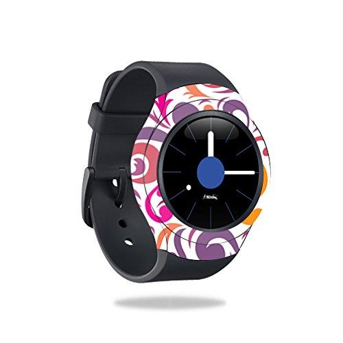 MightySkins Protective Vinyl Skin Decal Samsung Gear S2 3G Smart Watch Cover wrap Sticker Skins Swirly Girly
