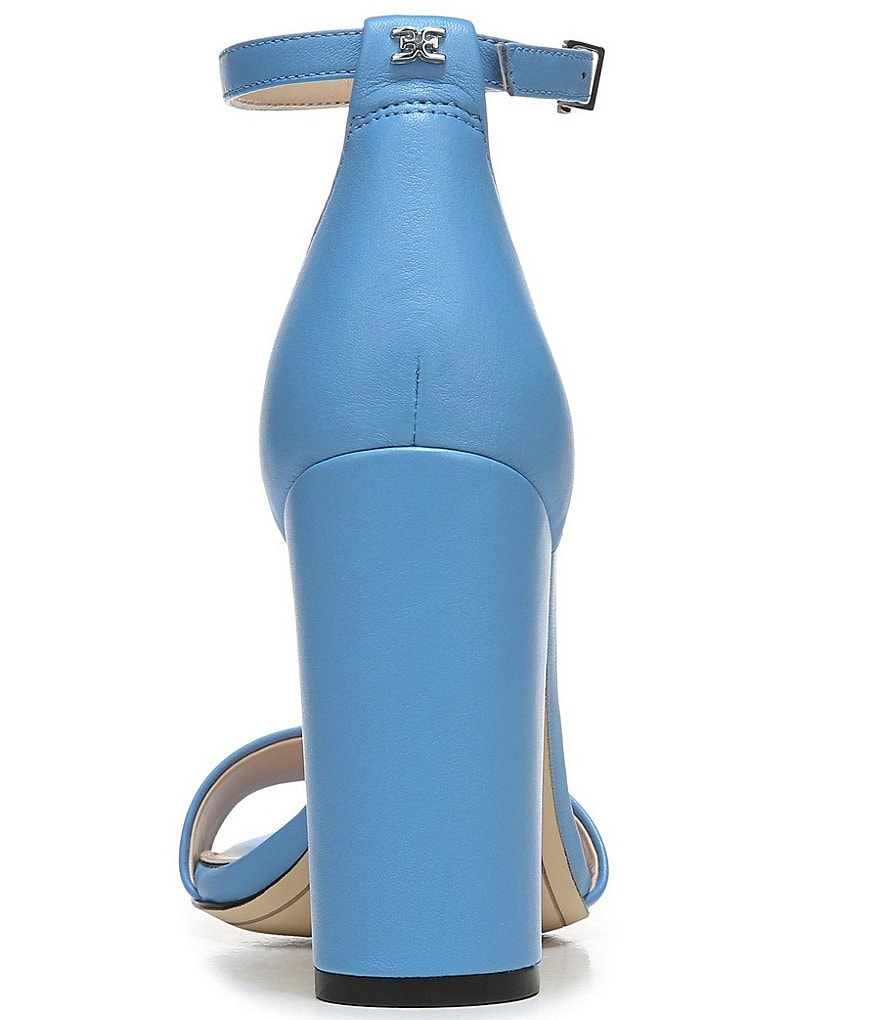 Sam Edelman Yaro Leather Ankle Strap Block Heel Dress Sandals