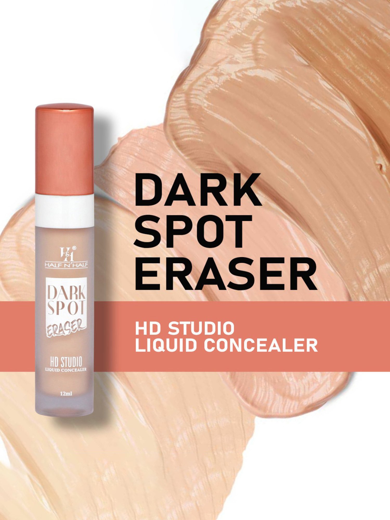 Half N Half Dark Spot Eraser HD Studio Liquid Concealer 05 Orange Corrector - 12 ml