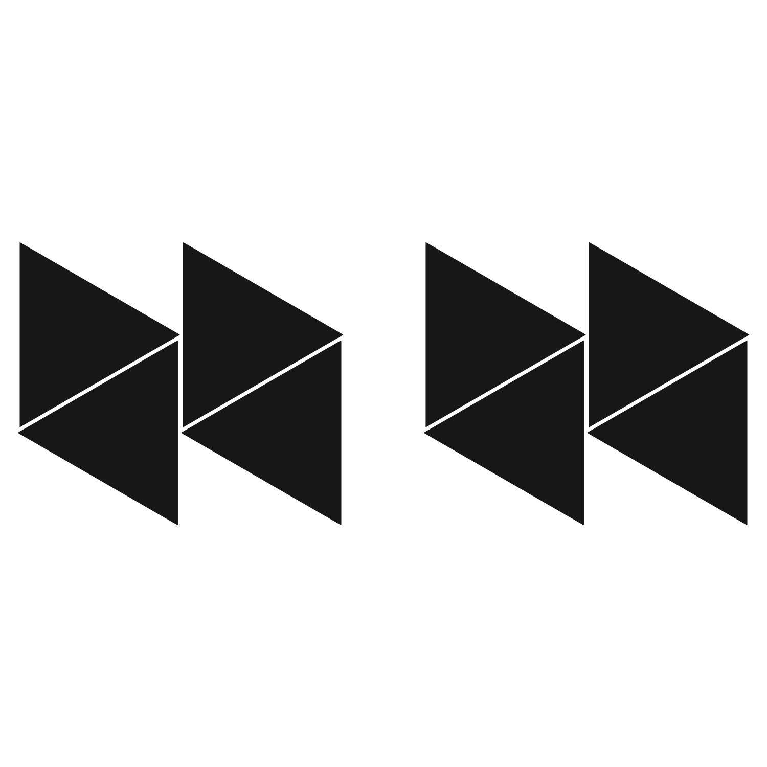 LiteMark 2 Inch Black Removable Triangle Decals - Pack of 84