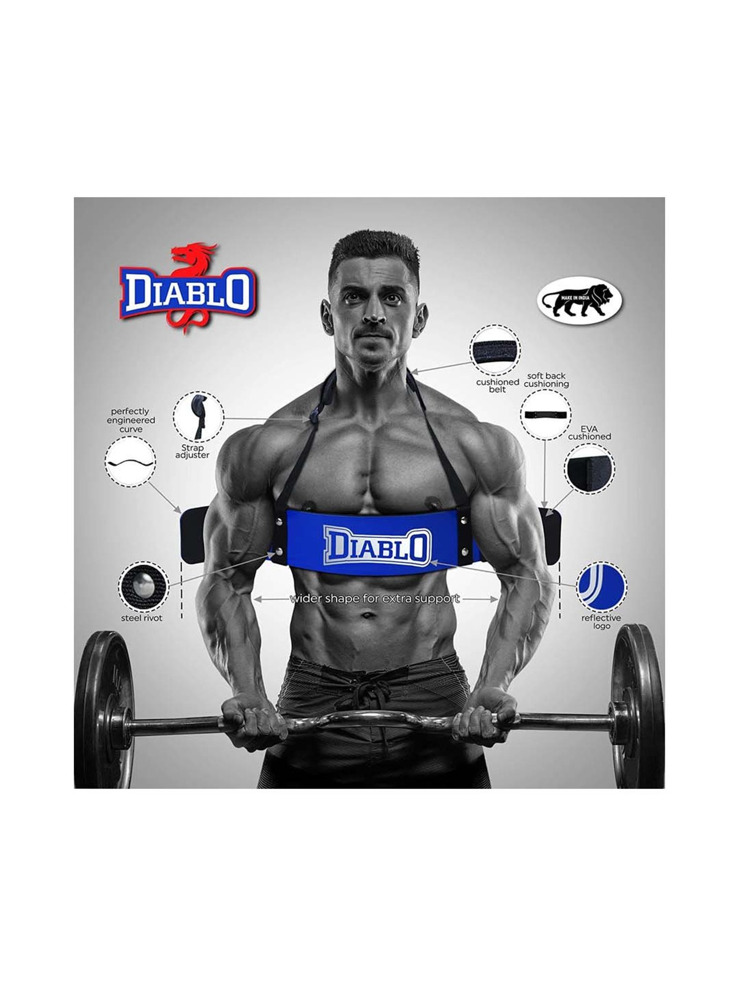 Diablo Blue & Black Arm Blaster Padded Straps