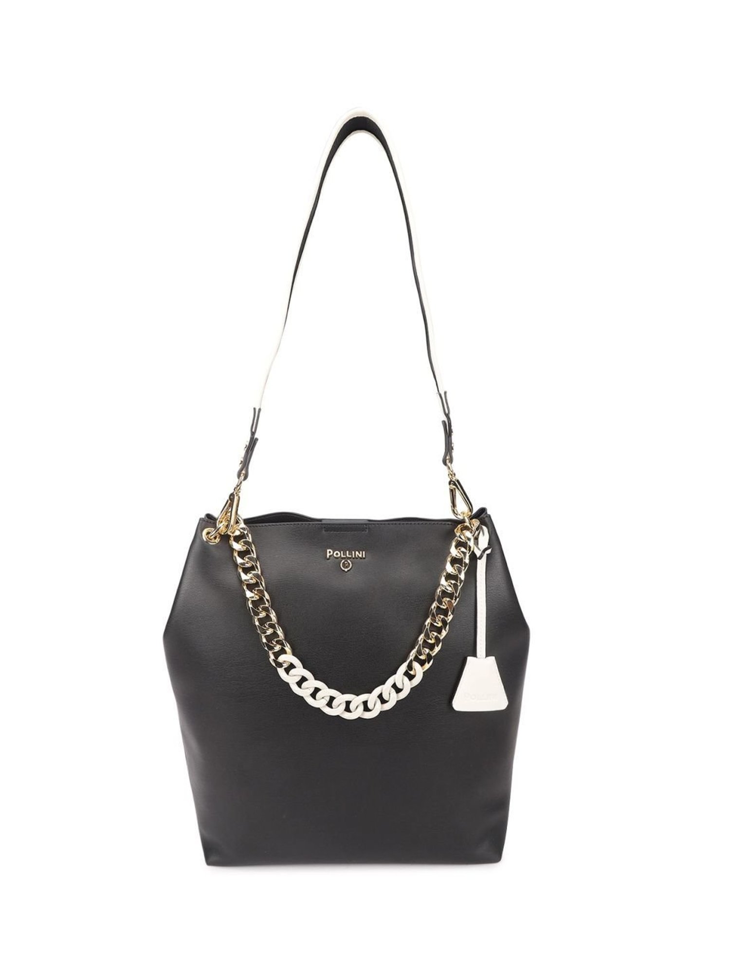 Pollini Black Large Shoulder Bag