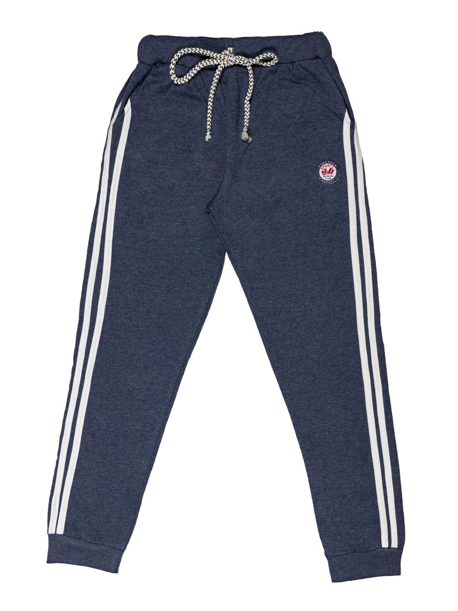 Todd N Teen Kids Blue & Black Striped Joggers(Pack of 2)