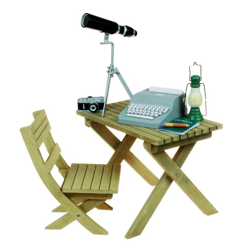 The Queen's Treasures 18 Inch Doll Dr. Jane Goodall Inspired Gombe Rainforest Camp Table And Chair Set