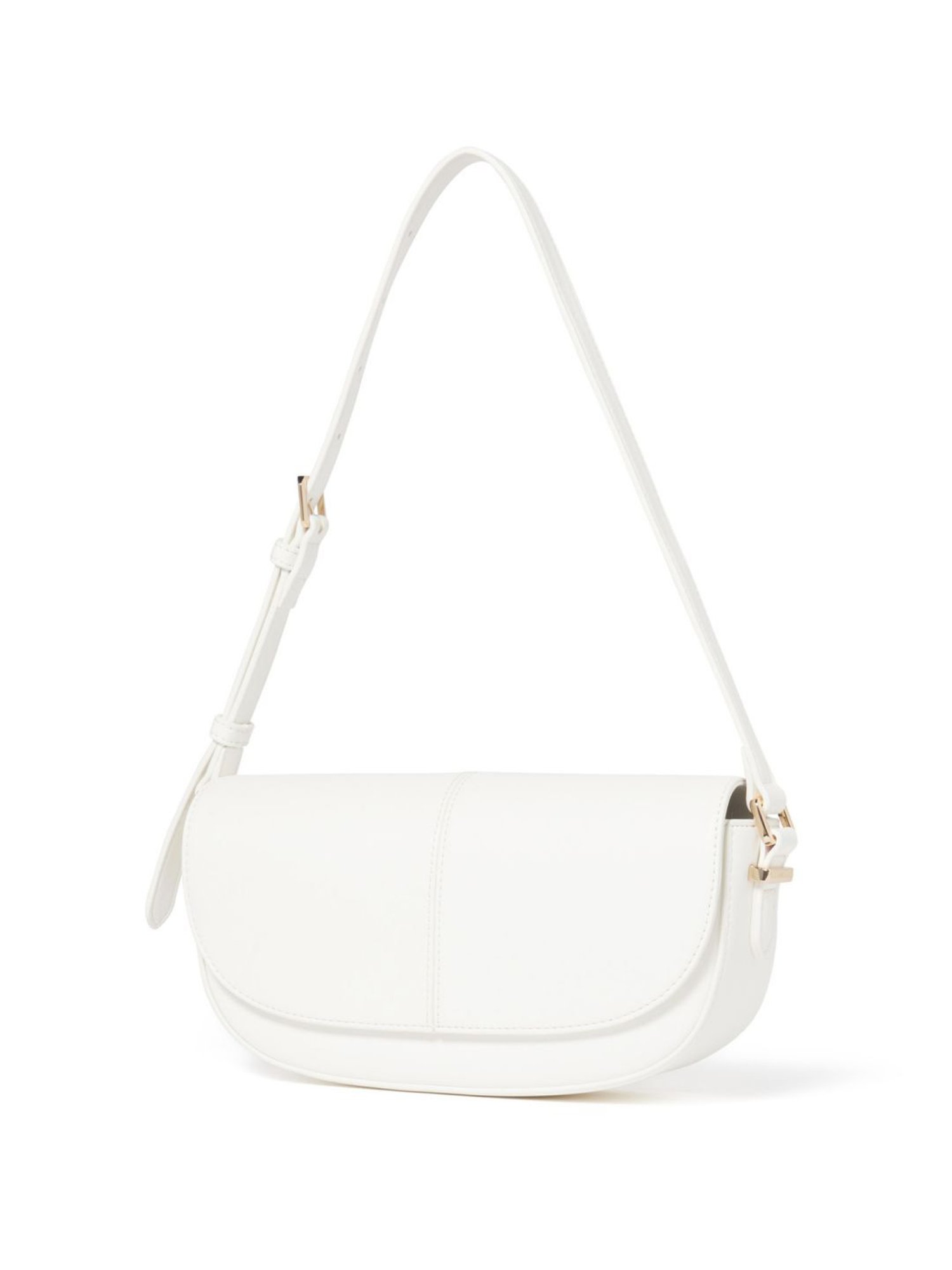 Forever New White Solid Medium Shoulder Handbag