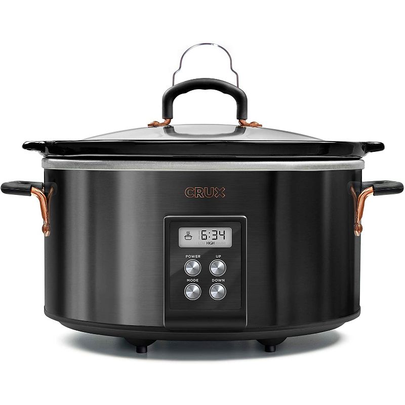 Crock-Pot 6qt Programmable Cook & Carry Slow Cooker Black SCCPVLF605-B