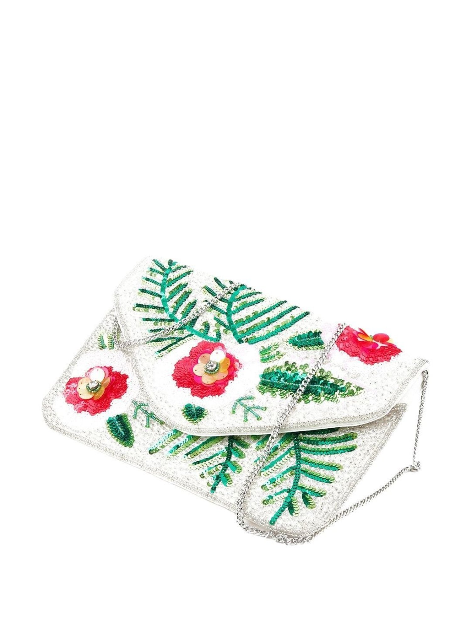 Odette Multicolor Fabric Envelope Clutch