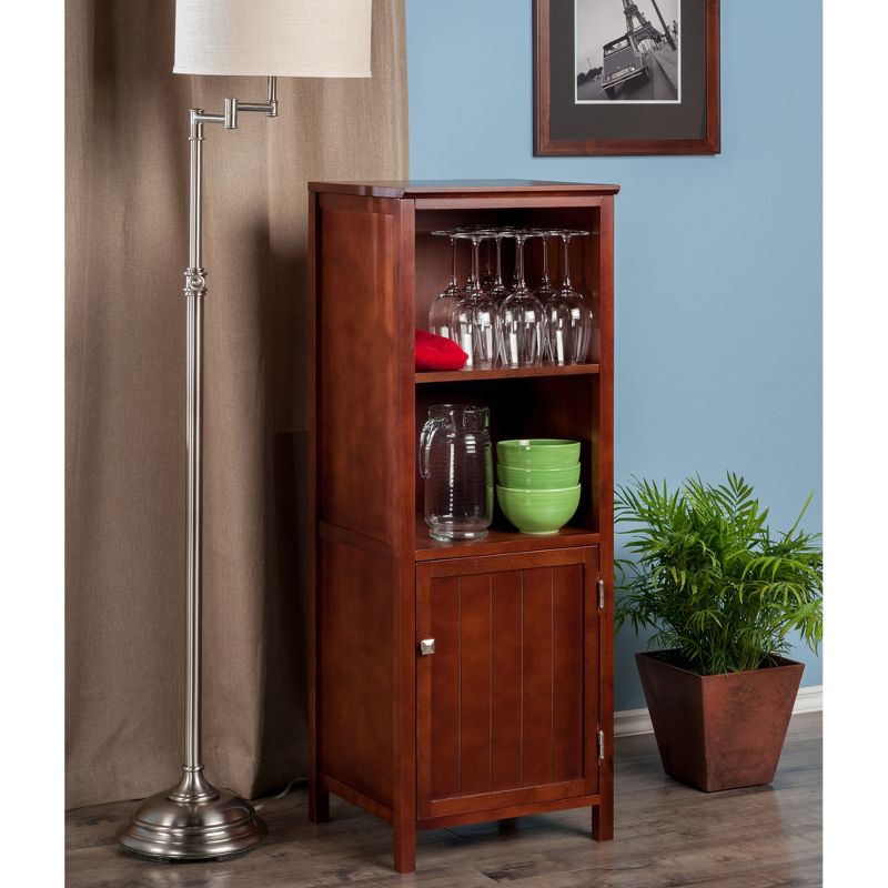 Brooke Jelly Cupboard with 2 Shelves and Door Wood/Espresso - Winsome