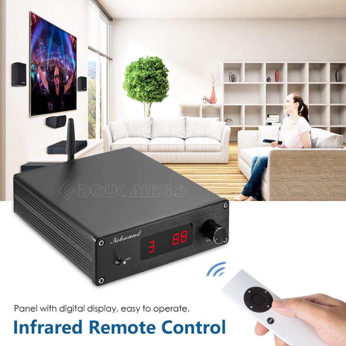 Nobsound PGA2310 Bluetooth 4.2 Audio Receiver Hi-Fi Preamplifier Remote Control