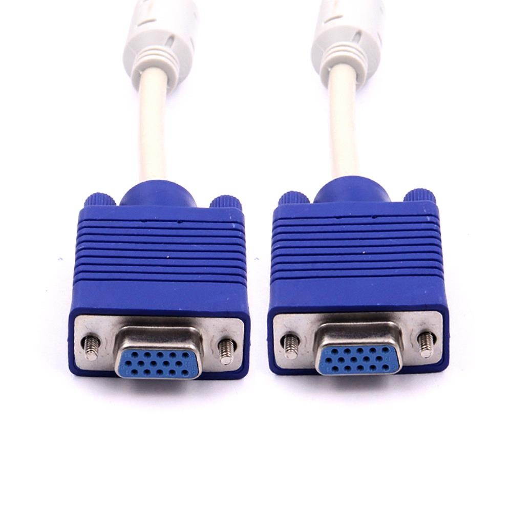 Hot 1pc computer to dual 2 monitor vga splitter cable video Y splitter 15 pin two ports vga male to female for PC laptop