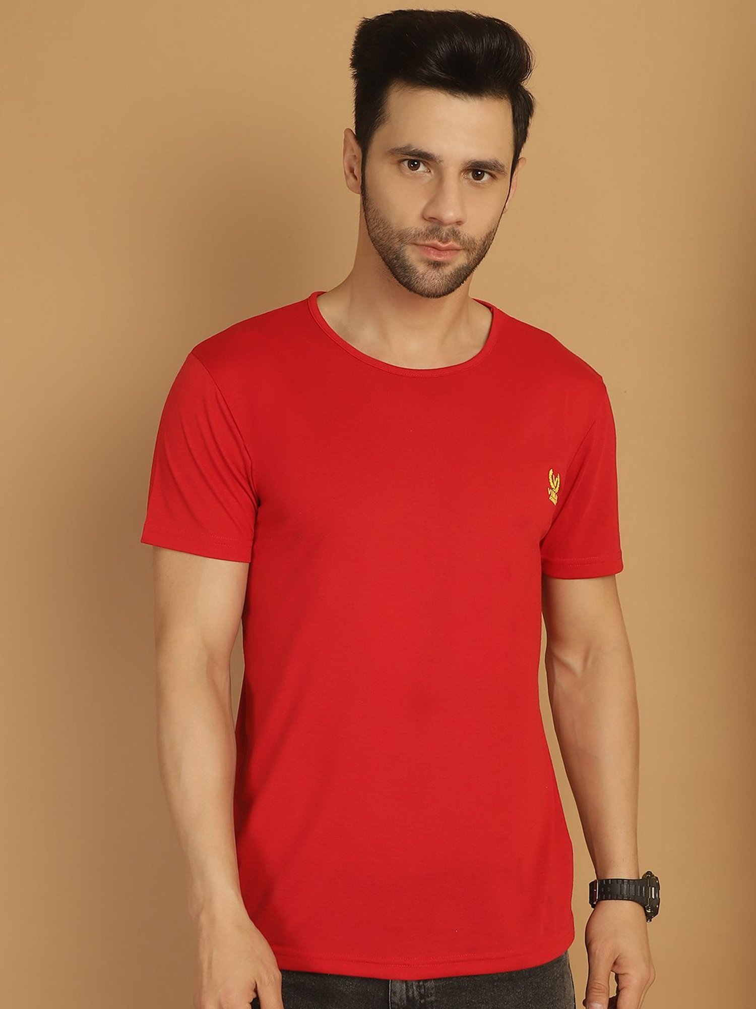 Vimal Jonney Multicolor Regular Fit Crew T-Shirt - Pack of 3