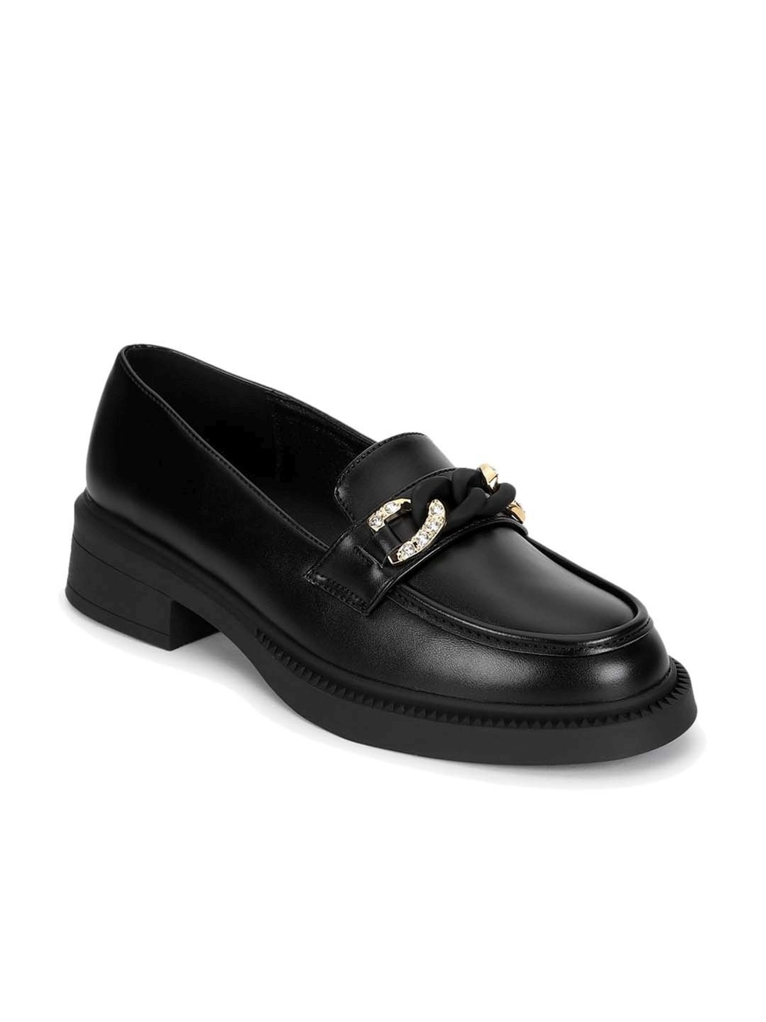 Truffle Collection Women's Black Casual Loafers