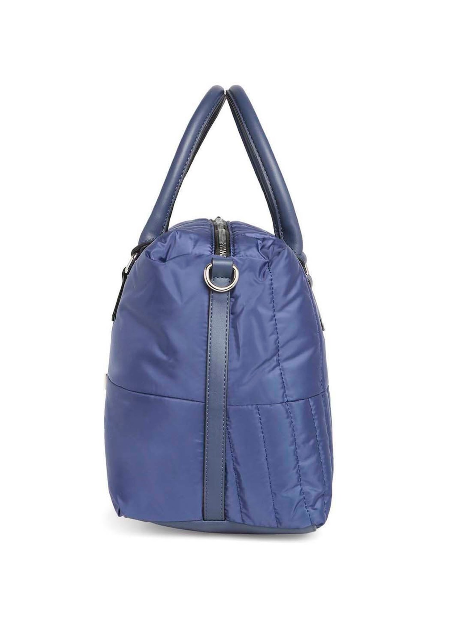Marina Galanti Blue Quilted Medium Bowler Bag