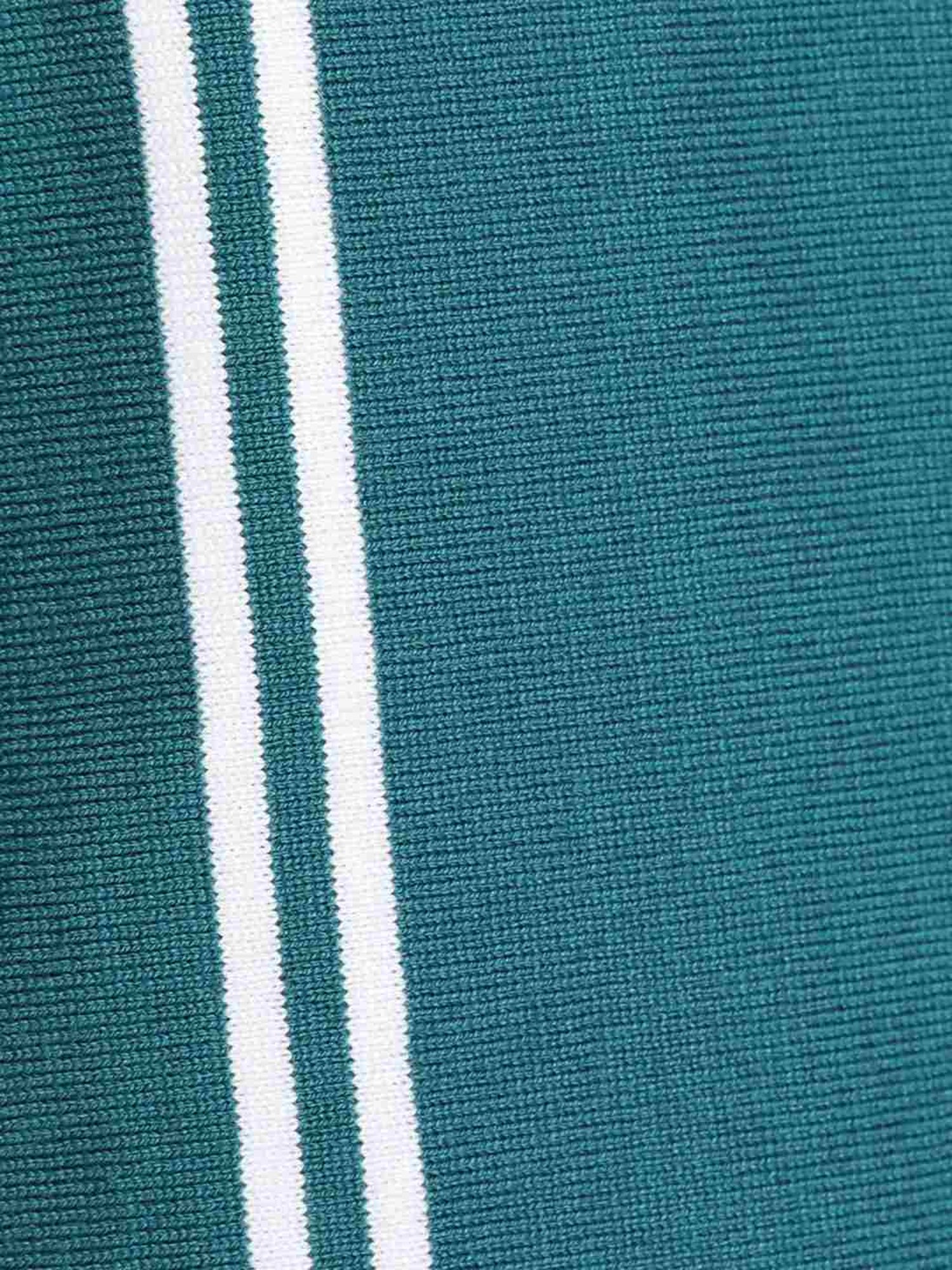 Puma Sports Club Green Cotton Regular Fit Striped T-Shirt