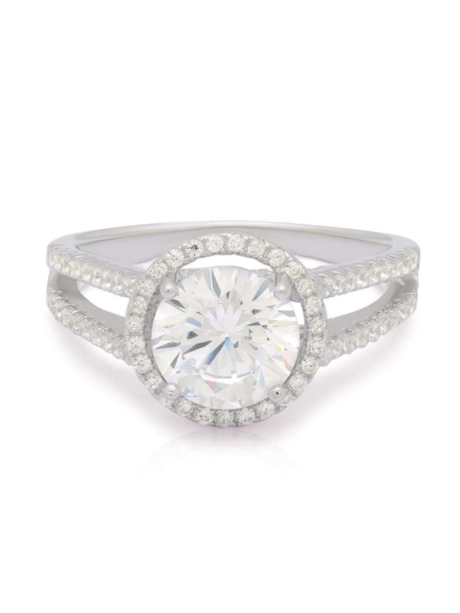 Anayra 92.5 Sterling Silver Sparkling Ring for Women