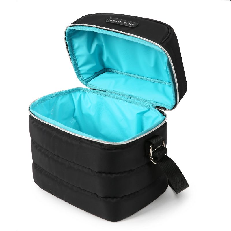 Arctic Zone Crossbody Quilted Lunch Bag - Black