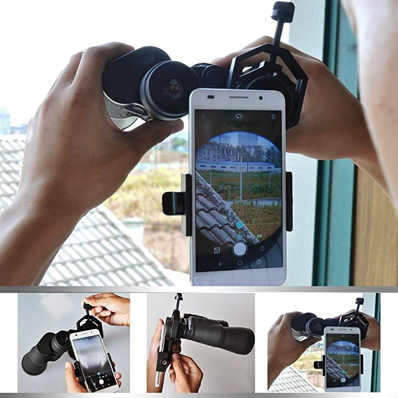 Cellphone Telescope Adapter Mount Universal Phone Adapter for Spotting ScopeTelescopeMicroscopeMonocularBinocular Fits iPhone Samsung HTC LG and More Large