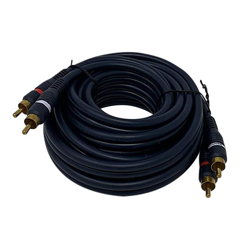 12 feet 2RCA Male to 2RCA Male Home Theater Audio Cable 12 Feet Black