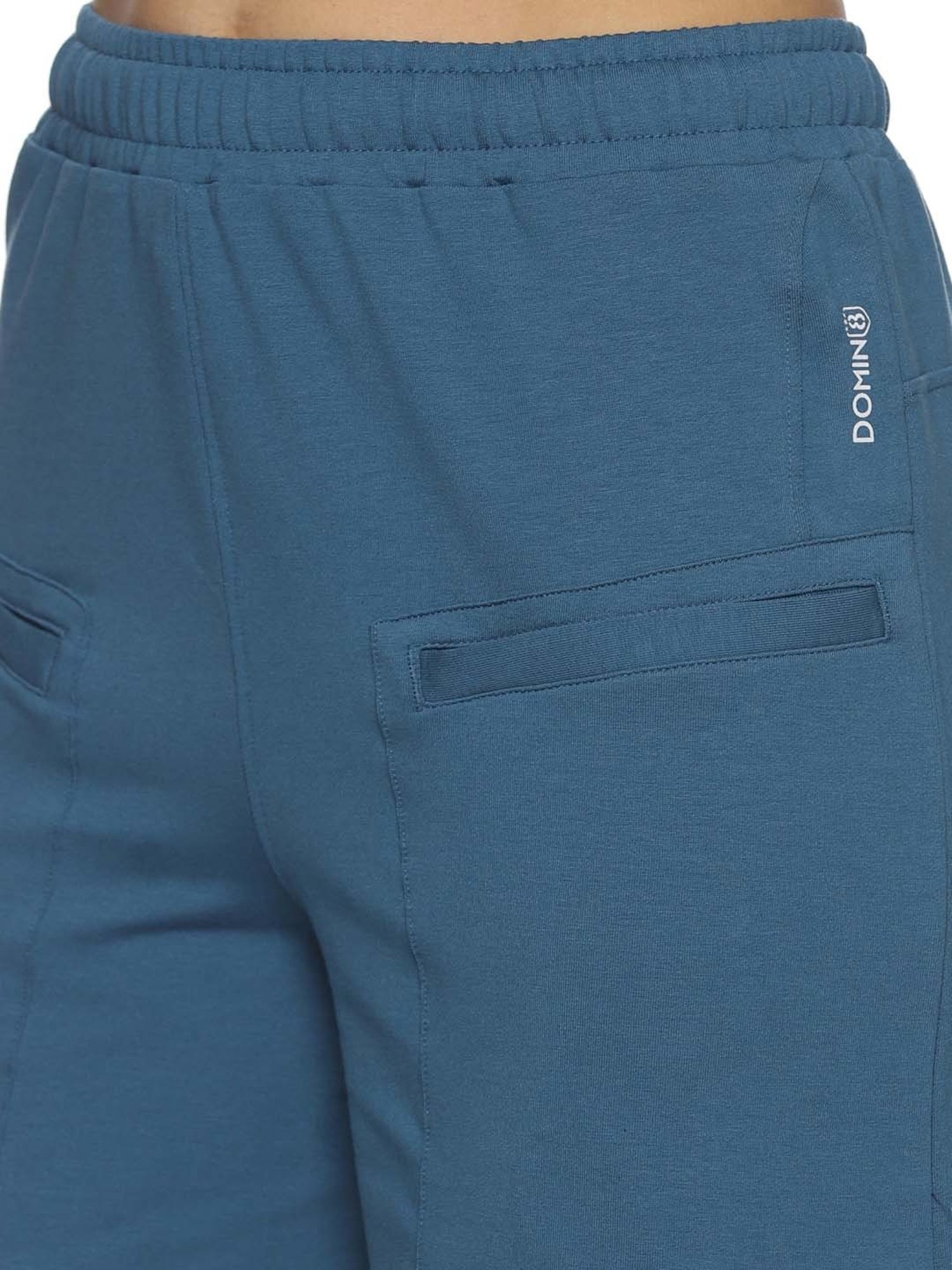 Domin8 Women Solid Training Shorts With Elasticated Drawstring Waist & Zipper Pockets