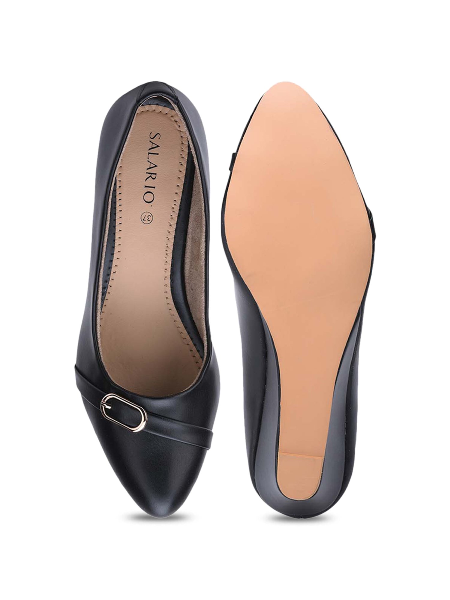 Salario Women's Black Wedge Pumps