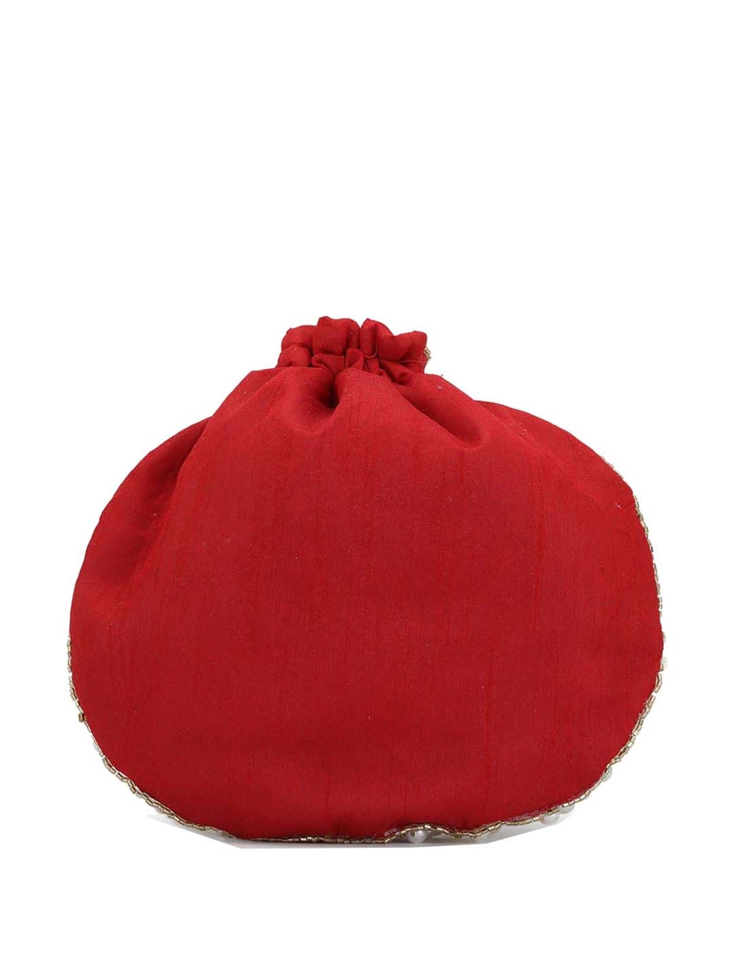 Gaurapakhi Red Embellished Potli