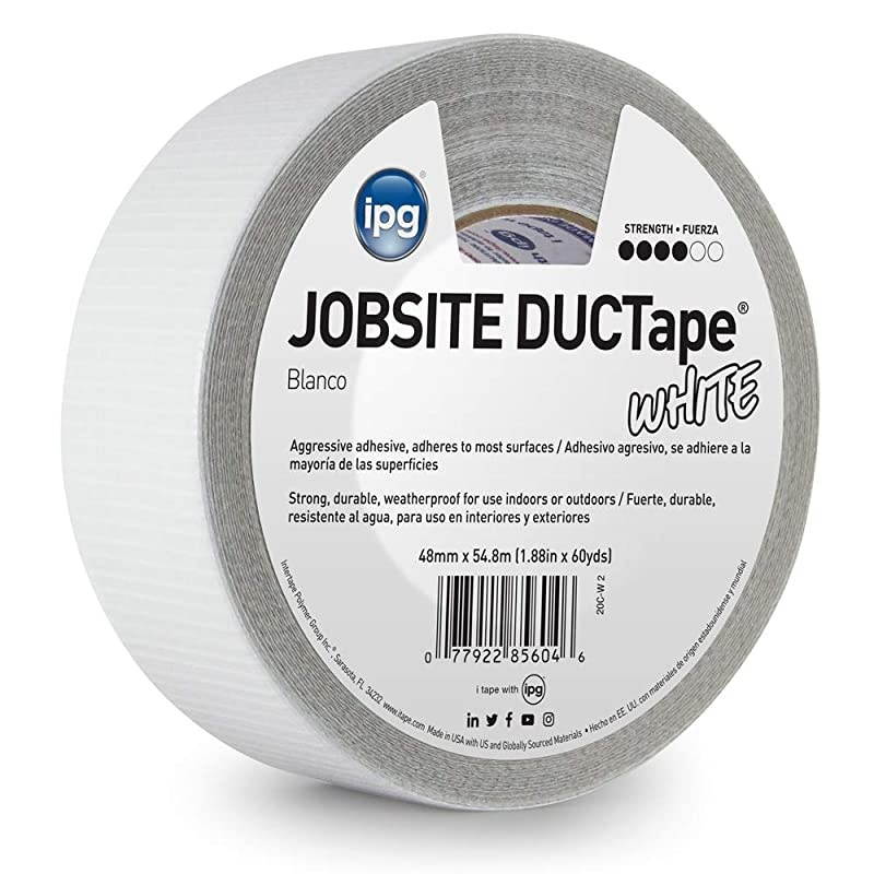 20CW 2 JobSite DUCTape Colored Duct Tape 188quot x 60 yd White