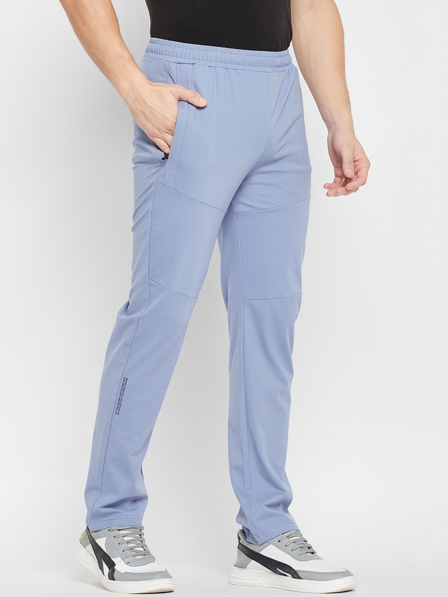 Okane Light Blue Regular Fit Trackpants
