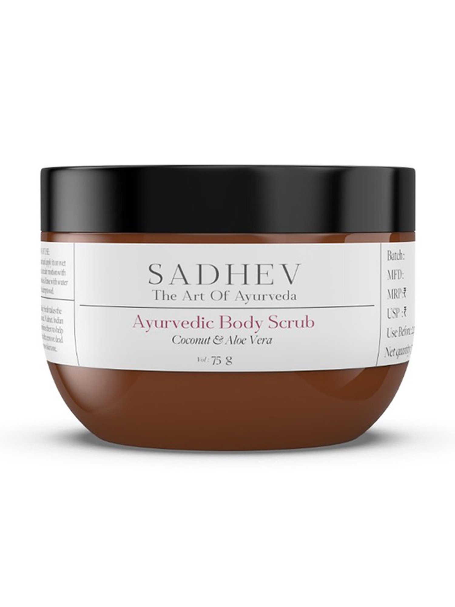 SADHEV The Art Of Ayurveda Natural Ayurvedic Coconut & Aloe Vera Body Scrub - 75 gm