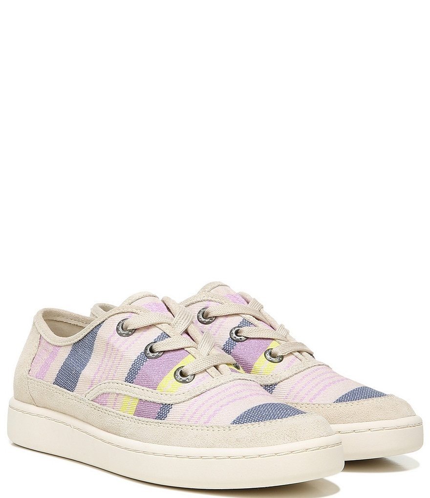 Zodiac Cheezburger Striped Fabric Lace-Up Sneakers