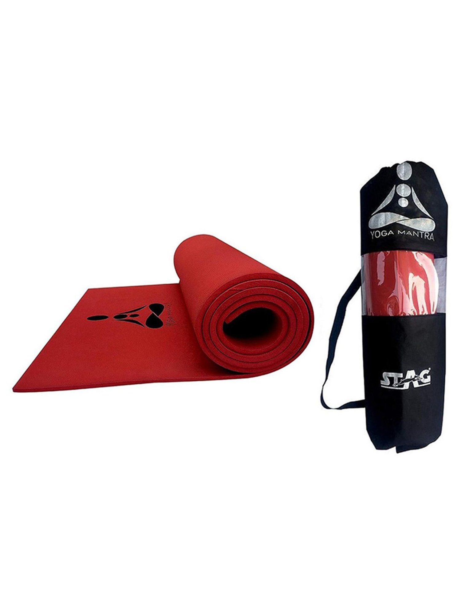 Stag Global Anti-Slip Yoga Mat (Red) Size - 6X2 Ft