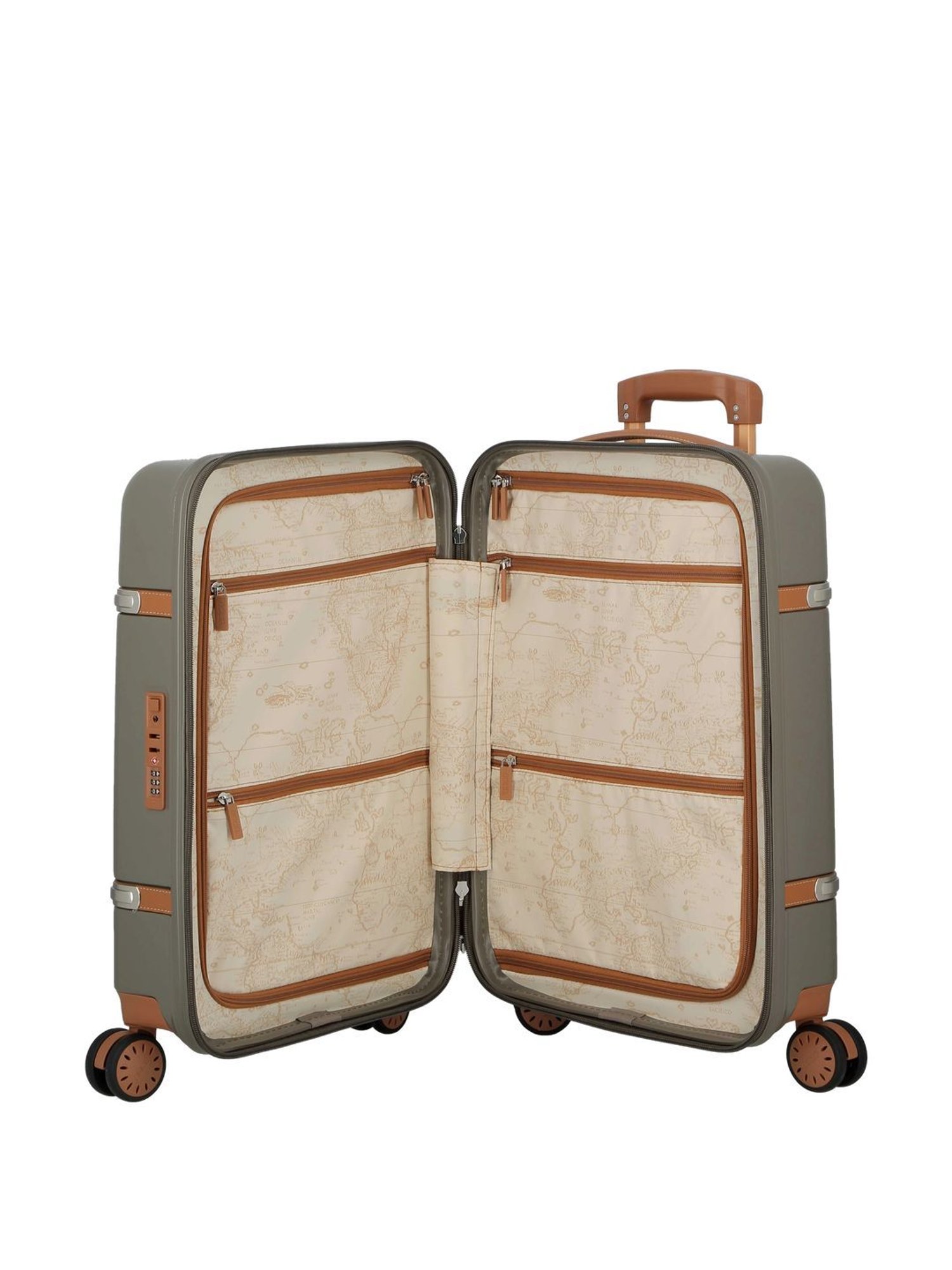 Jump Cassis Riviera Khaki 8 Wheels Large Hard Cabin Trolley Bag Set of 2
