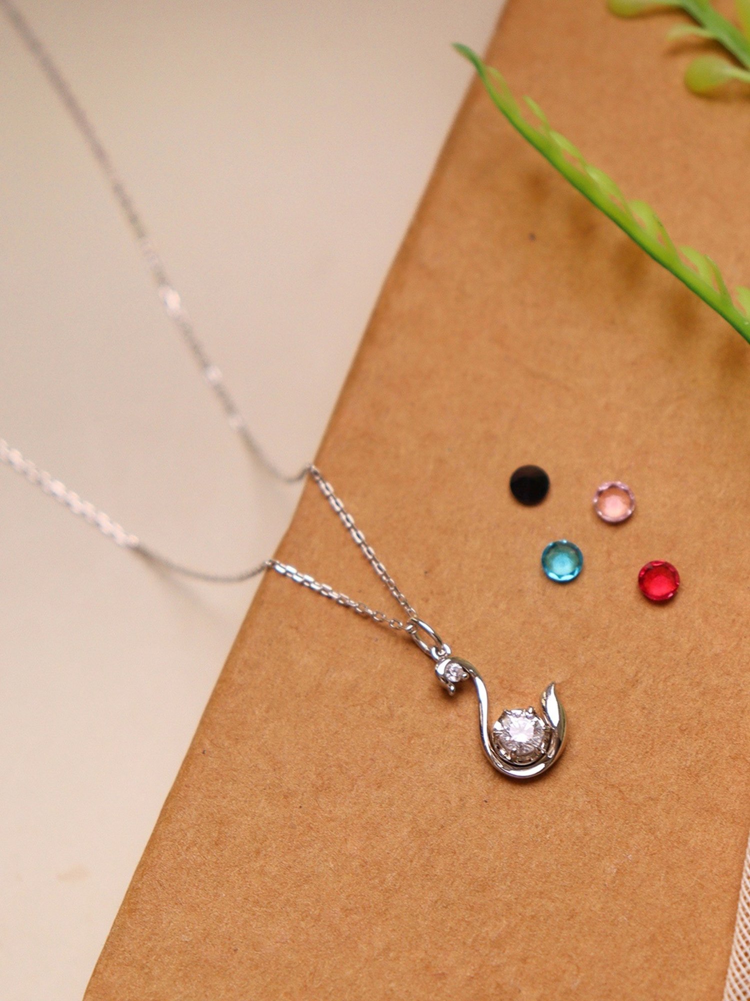 Silberry 92.5 Sterling Silver Swan Pendant with Chain