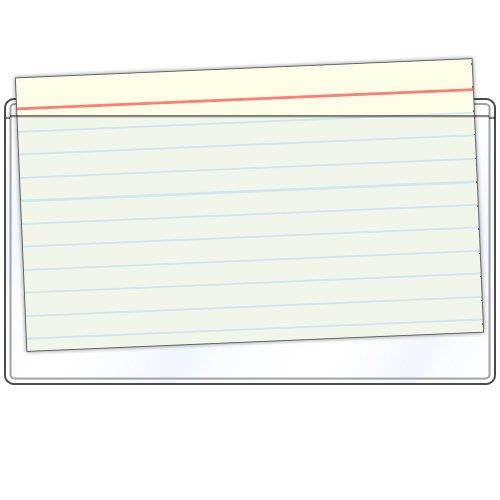 StoreSMART&reg; - 3" x 5" Peel & Stick Vinyl Plastic Pocket - Open Long Side - 10 Pack - STB164L-10