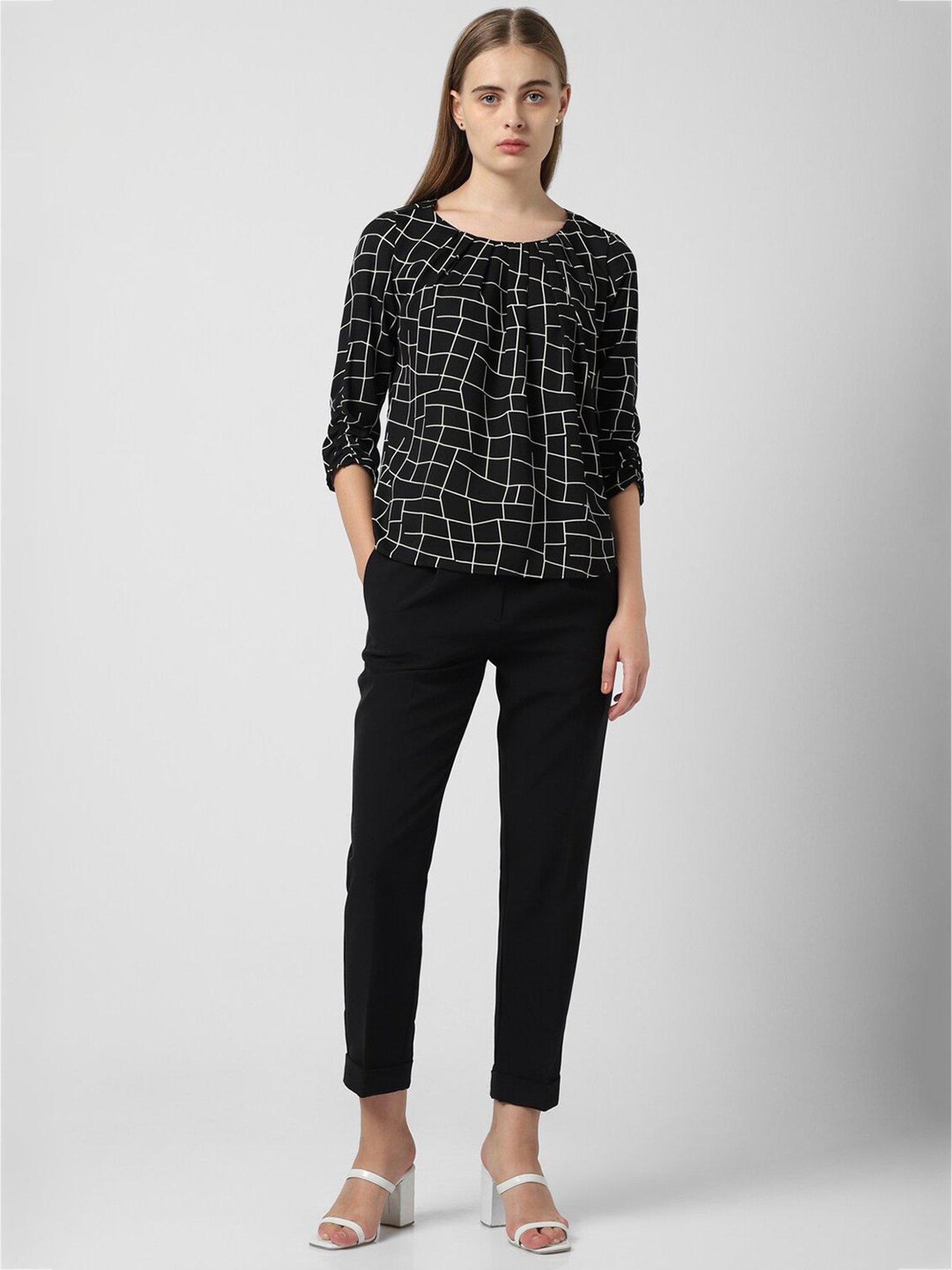 Van Heusen Black Printed Top