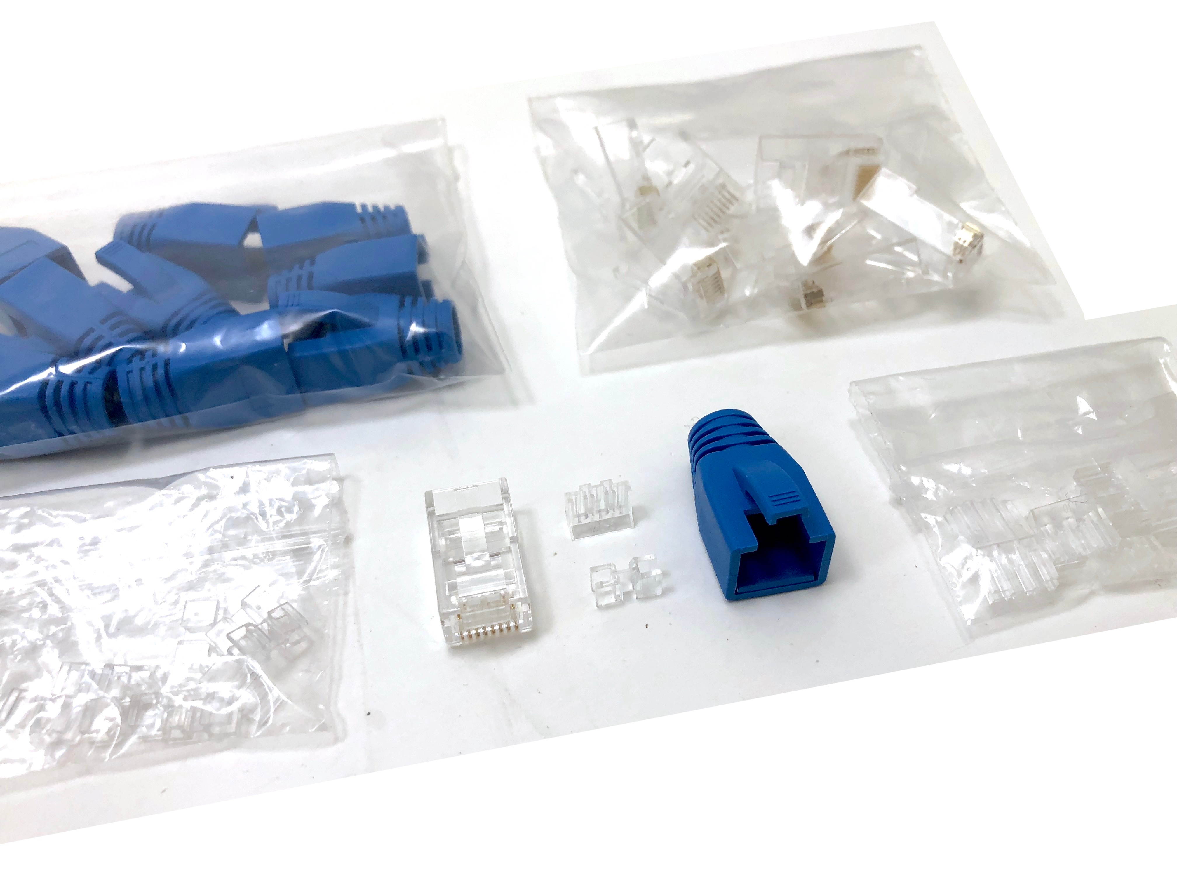 Micro Connectors, Inc. 1000 feet Augmented Cat6A 10GbE Solid UTP Box - Blue (TR4-570TBL)