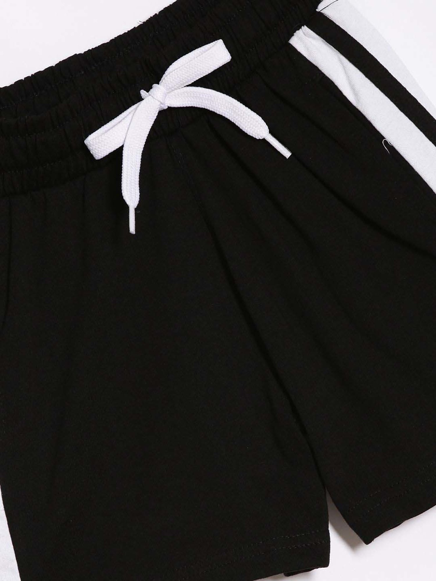 Dixcy Scott Originals Kids Black & White Cotton Striped Shorts
