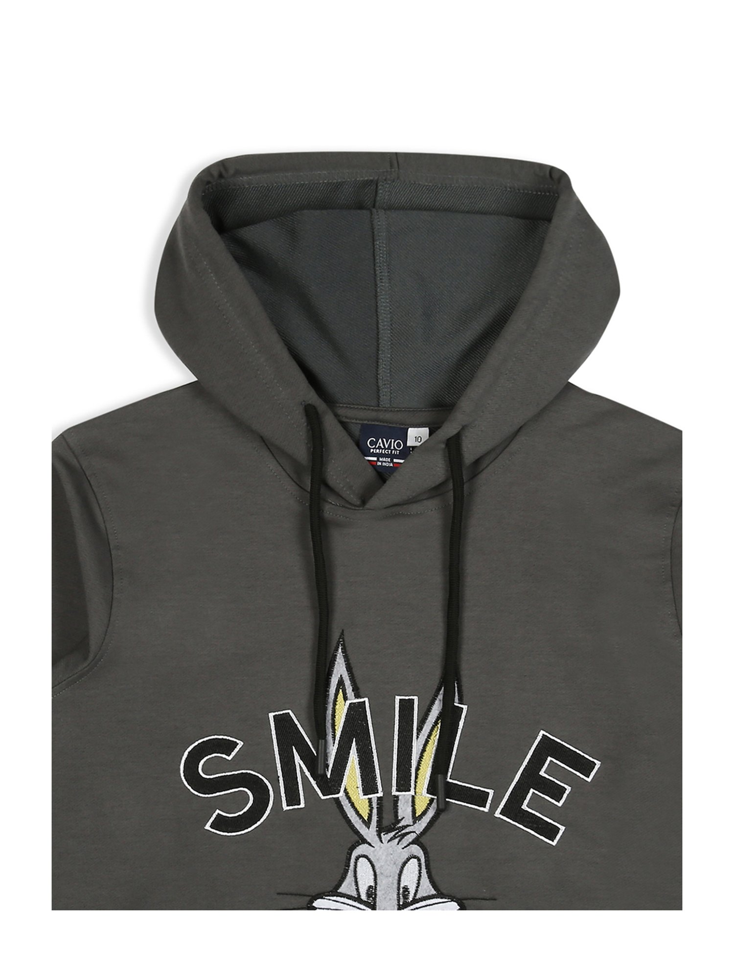 Cavio Kids Grey Printed Full Sleeves T-Shirt